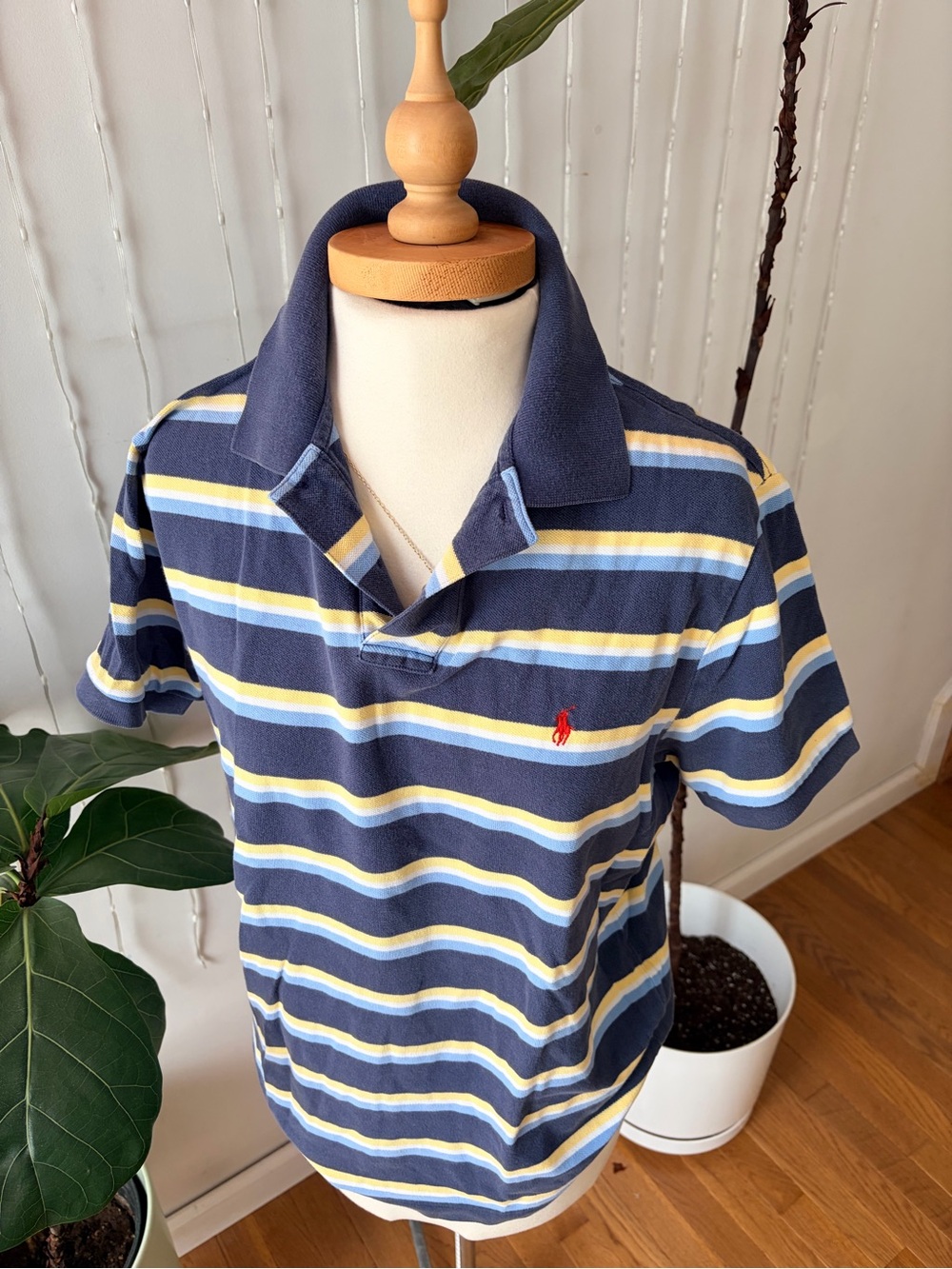 Vintage 90s Ralph Lauren Polo Knit Rugby-Inspired Top | Size L
